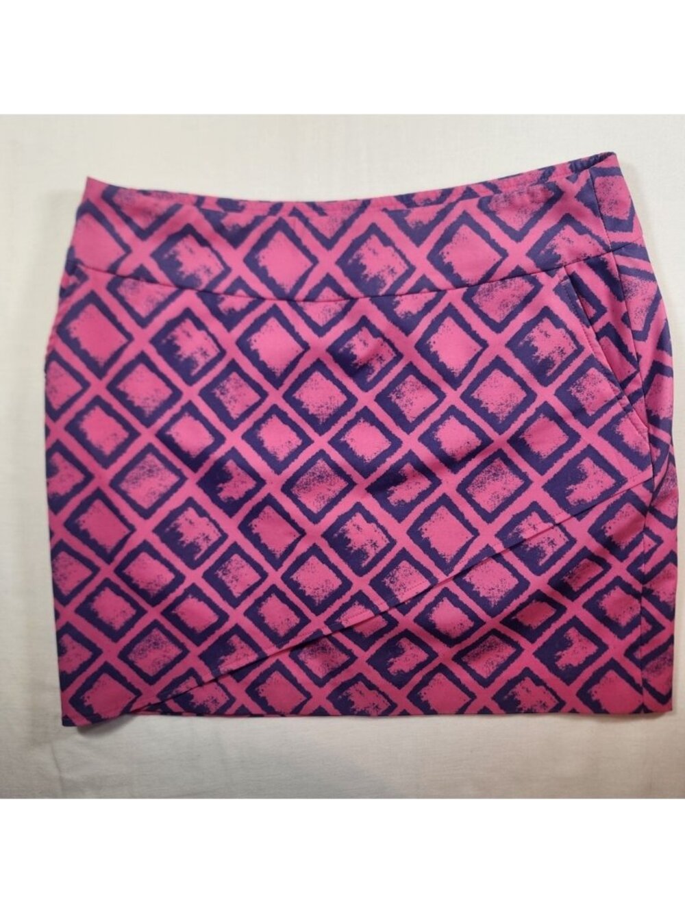 EP Sport Womens Pink‎ Purple Diamond Print Golf Skort Size Medium Activewear